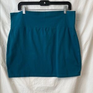 Seed Supply Co. Organic Cotton Teal Mini Skirt Size XL